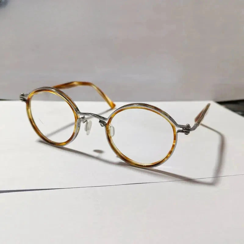 Unisex Oval Full Rim Titanium Prescription Glasses 61424 — view 2 | Rx Spectacle