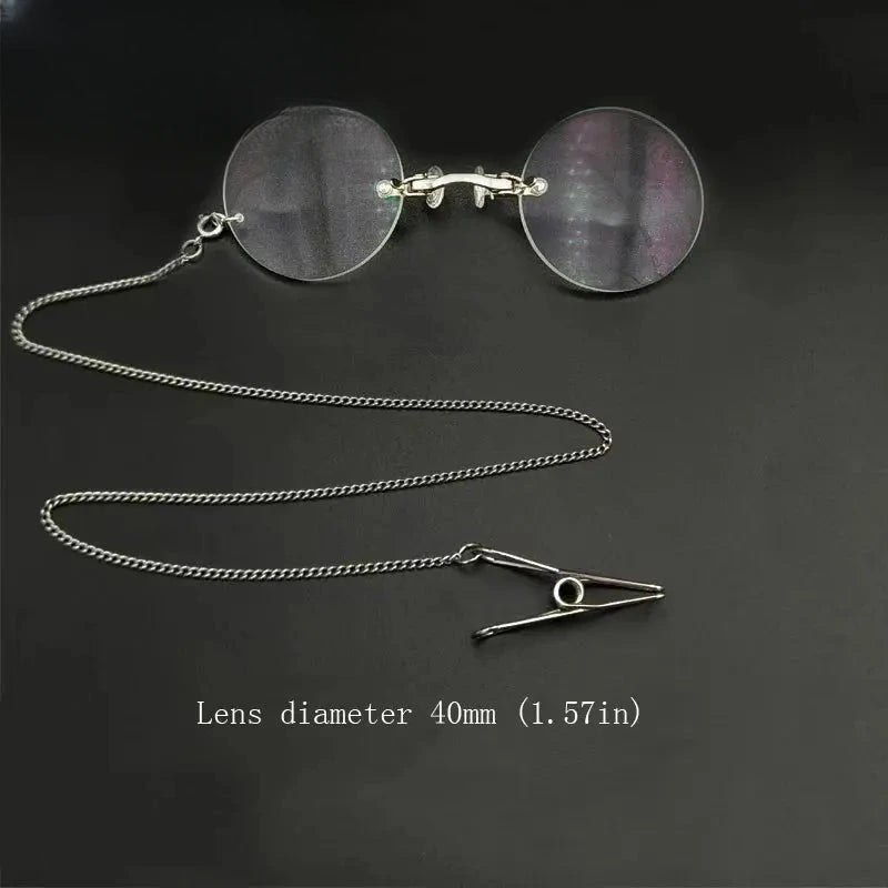 Unisex Round Full Rim Stainless Steel Reading Glasses 4031 — view 7 | Rx Spectacle