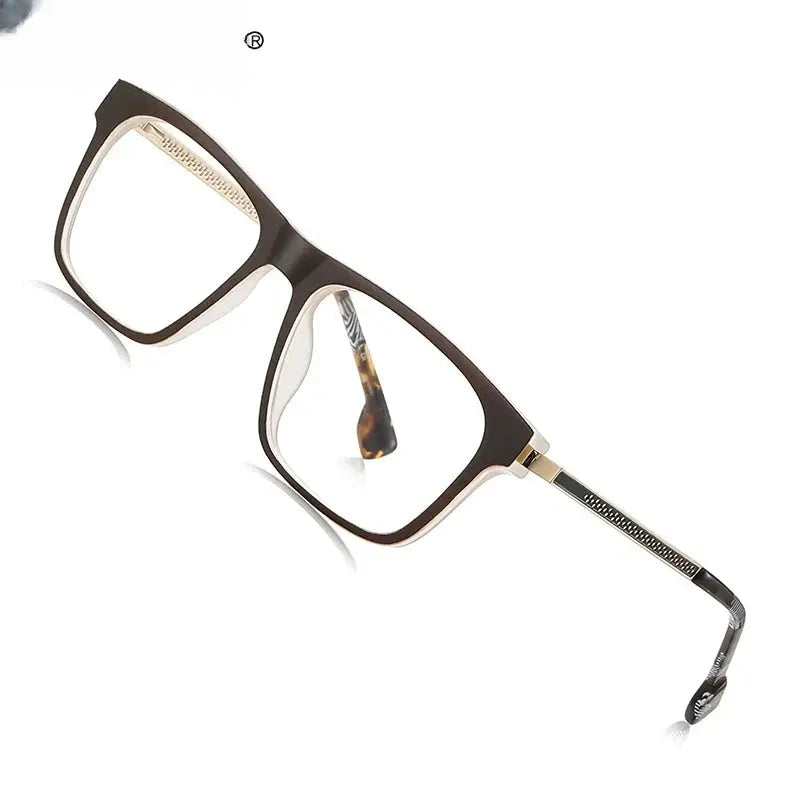 Unisex Square Full Rim Titanium Reading Glasses 97203 — view 1 | Rx Spectacle