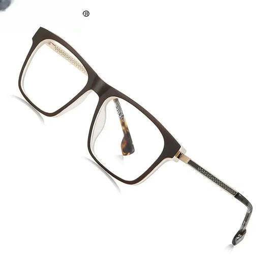 Unisex Square Full Rim Titanium Reading Glasses 97203 — view 1 | Rx Spectacle