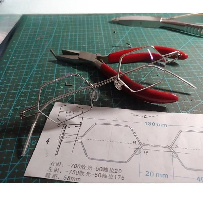 Unisex Polygon Full Rim Stainless Steel Prescription Glasses Y002 — view 9 | Rx Spectacle