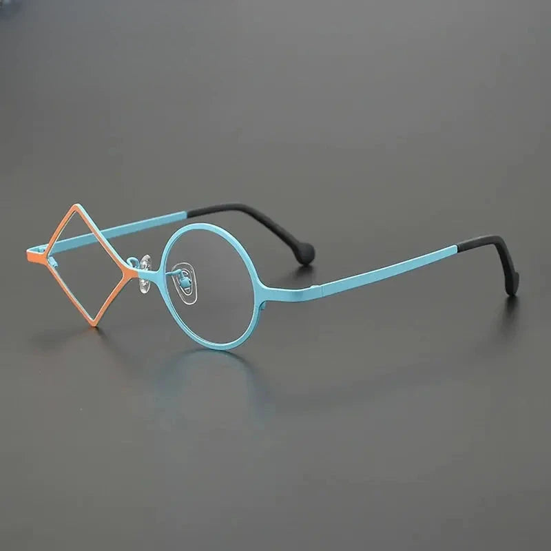 Women's Round Full Rim Titanium Prescription Glasses G85852 — view 4 | Rx Spectacle