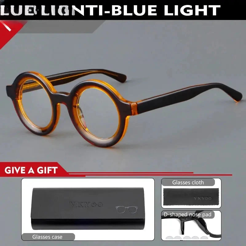 Unisex Round Full Rim Acetate Reading Glasses 623103 — view 6 | Rx Spectacle