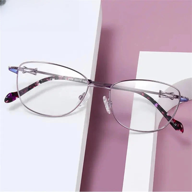 Women's Cat Eye Full Rim Titanium Prescription Glasses 8104 — view 1 | Rx Spectacle