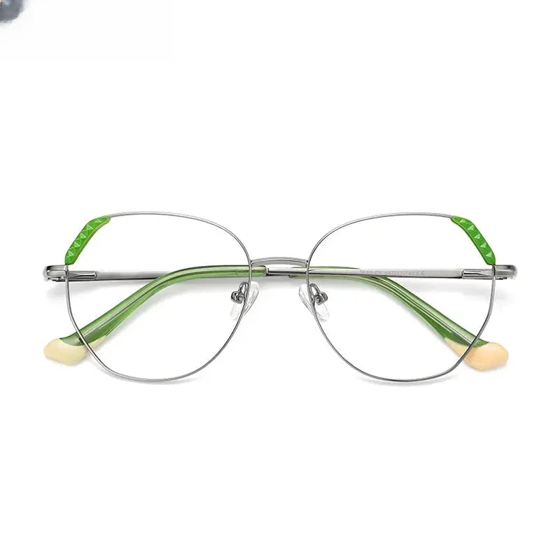 Unisex Polygon Full Rim Alloy Reading Glasses 3015 — view 8 | Rx Spectacle