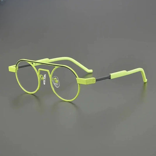 Women's Oval Full Rim Titanium Double Bridge Prescription Glasses G85831 — view 1 | Rx Spectacle
