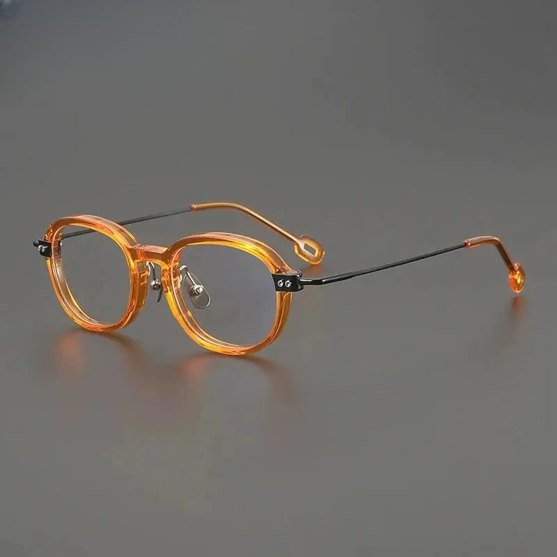 Unisex Square Full Rim Titanium Oversized Prescription Glasses 679010 — view 5 | Rx Spectacle
