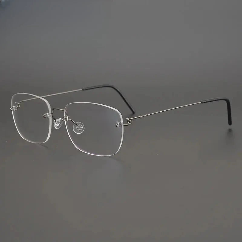 Women's Square Rimless Titanium Prescription Glasses 361100 — view 4 | Rx Spectacle