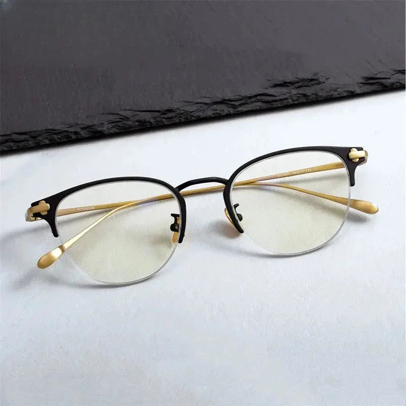 Unisex Oval Full Rim Titanium Prescription Glasses 2625 — view 2 | Rx Spectacle