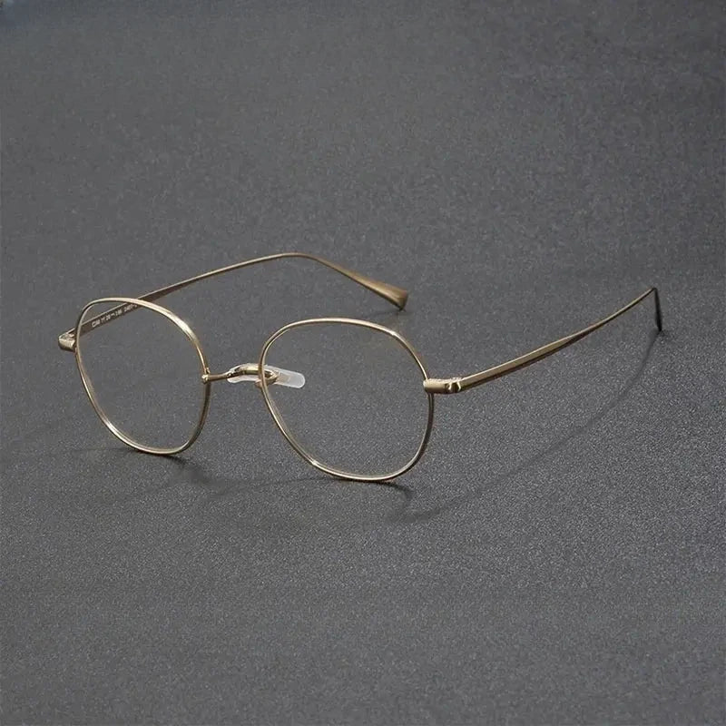 Unisex Oval Full Rim Titanium Prescription Glasses 612407 — view 1 | Rx Spectacle
