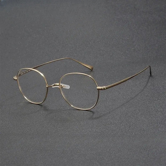 Unisex Oval Full Rim Titanium Prescription Glasses 612407 — view 1 | Rx Spectacle