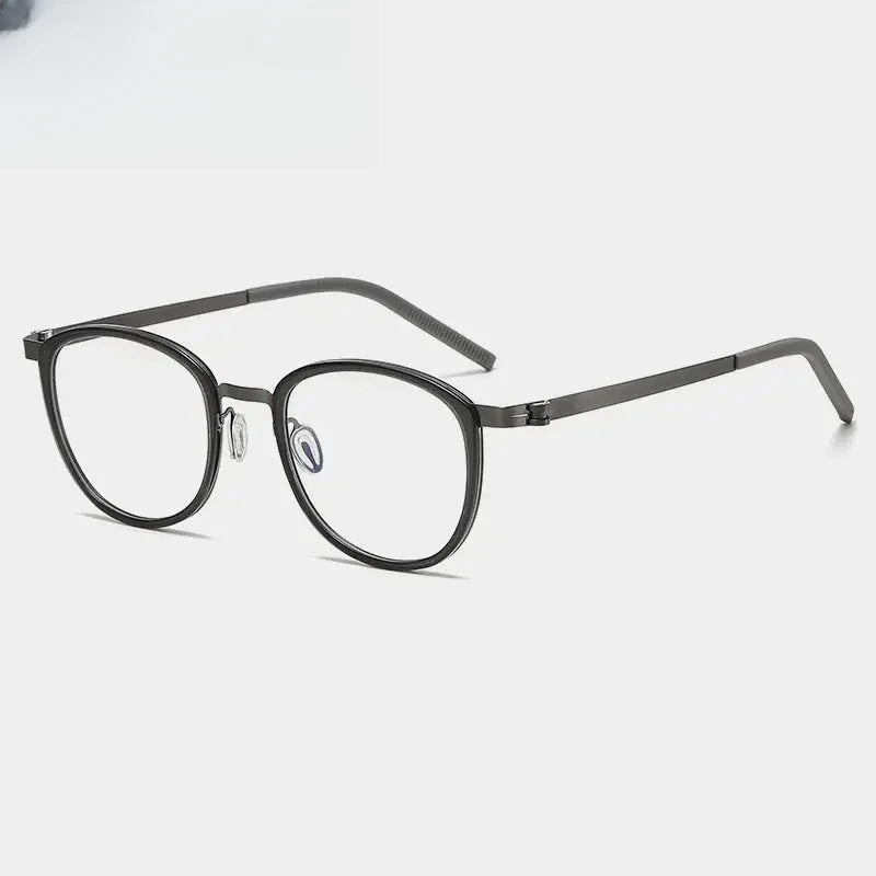 Unisex Round Full Rim Acetate Prescription Glasses Gxyj-1184 — view 7 | Rx Spectacle
