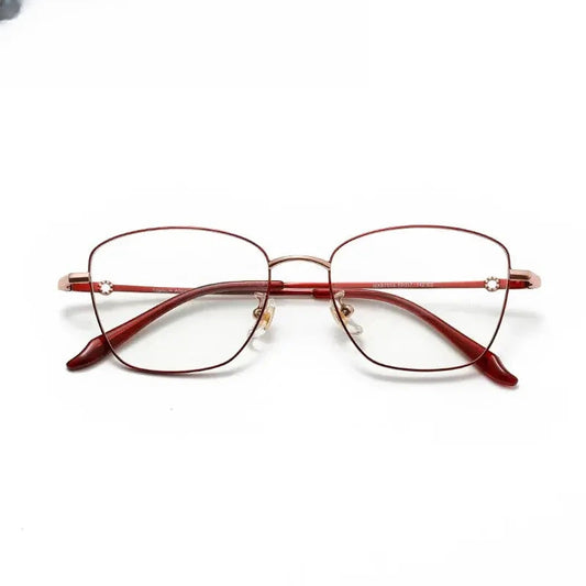 Women's Cat Eye Full Rim Titanium Prescription Glasses 842003 — view 1 | Rx Spectacle