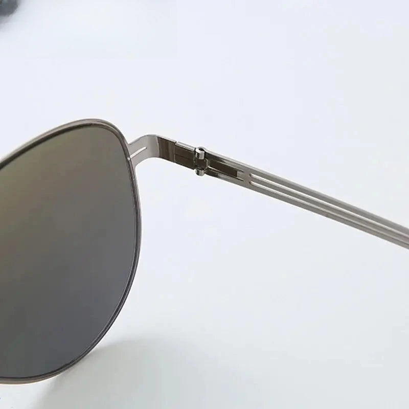 Unisex Oval Full Rim Alloy Screwless Prescription Glasses 6880 — view 4 | Rx Spectacle