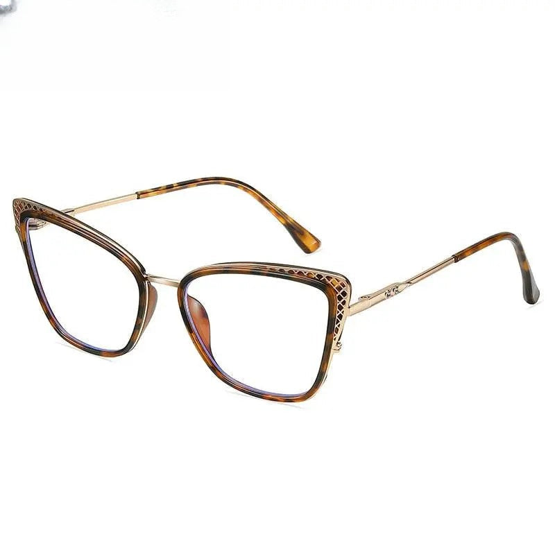 Women's Cat Eye Full Rim Titanium Prescription Glasses 1525 — view 1 | Rx Spectacle