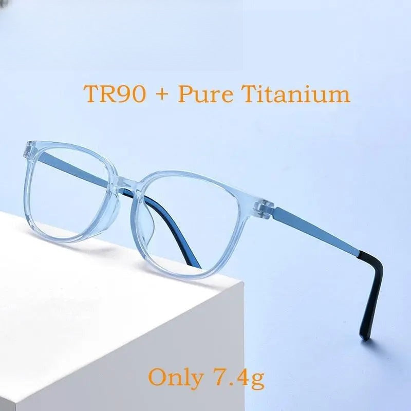 Unisex Square Full Rim Titanium Prescription Glasses 99905t — view 1 | Rx Spectacle