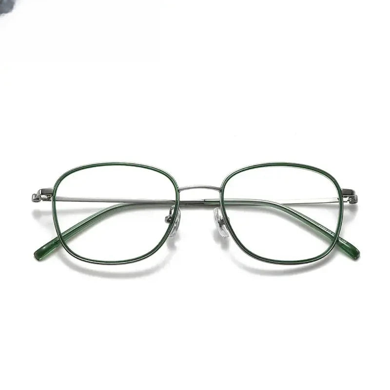 Women's Square Full Rim Titanium Prescription Glasses 641065 — view 6 | Rx Spectacle