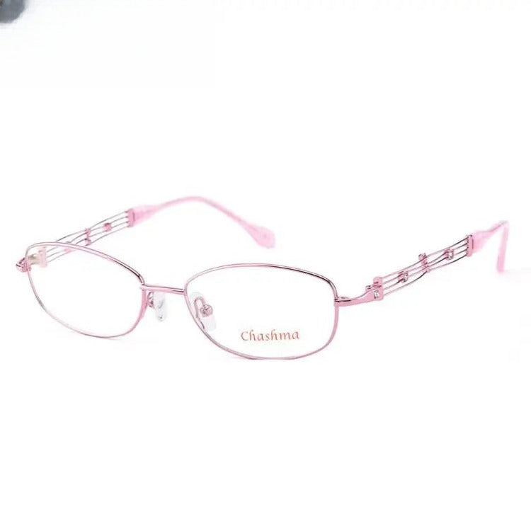 Women's Oval Full Rim Alloy Prescription Glasses 2528 — view 4 | Rx Spectacle