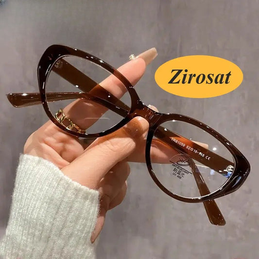 Women's Cat Eye Full Rim Titanium Prescription Glasses 81059 — view 1 | Rx Spectacle