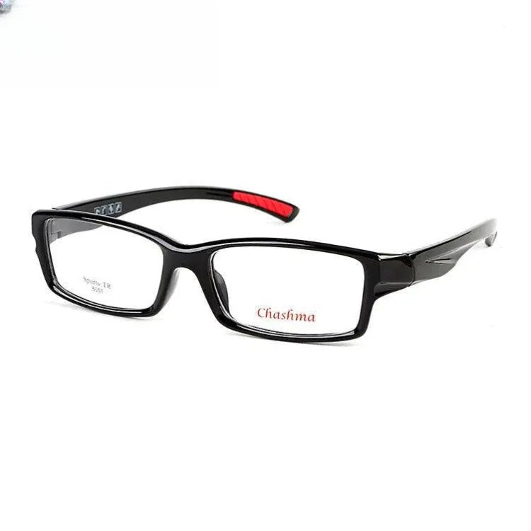 Men's Square Full Rim Titanium Sports Glasses 6051 — view 5 | Rx Spectacle