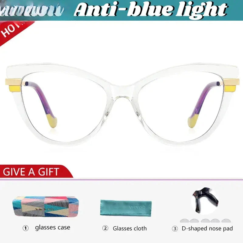 Women's Cat Eye Full Rim TR90 Reading Glasses 2113 — view 7 | Rx Spectacle