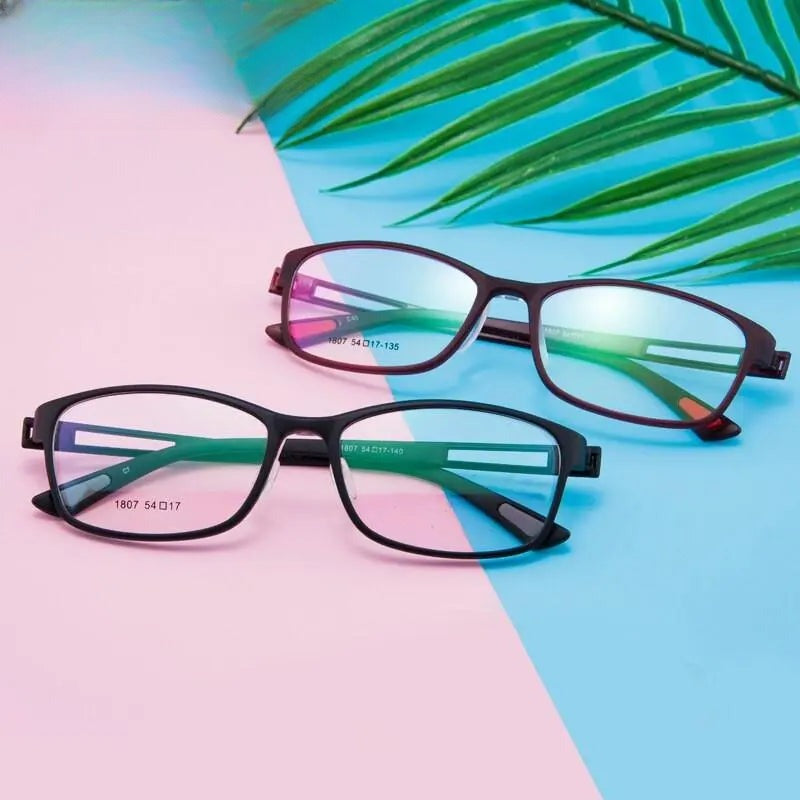 Men's Square Full Rim TR90 Prescription Glasses 1807 — view 4 | Rx Spectacle