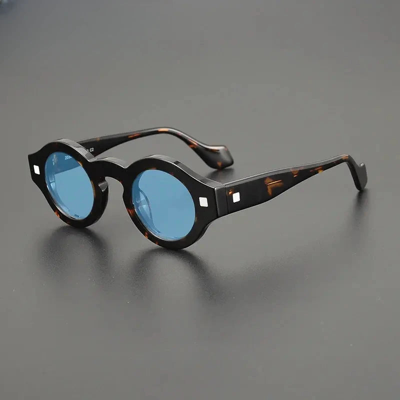 Unisex Round Full Rim Acetate Prescription Glasses M003 — view 11 | Rx Spectacle