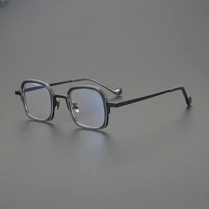 Unisex Square Full Rim Titanium Prescription Glasses G1530 — view 6 | Rx Spectacle