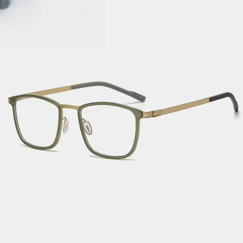 Unisex Square Full Rim Alloy Screwless Prescription Glasses Gxyj1152 — view 9 | Rx Spectacle