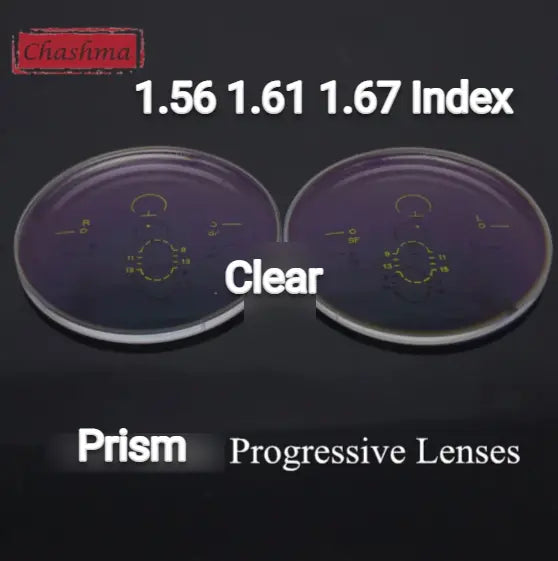 Clear Wide Field Progressive Prism Lenses — view 1 | Rx Spectacle