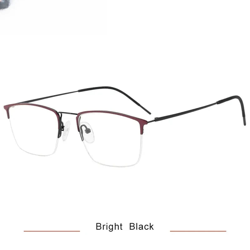 Women's Square Semi-Rimless Titanium Prescription Glasses 916080 — view 3 | Rx Spectacle