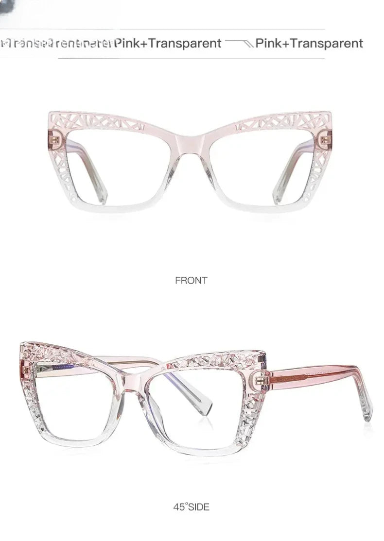 Women's Cat Eye Full Rim Plastic Reading Glasses Pfd2184 — view 17 | Rx Spectacle