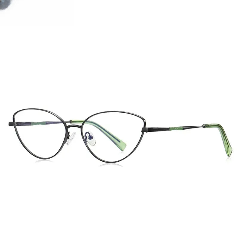 Women's Cat Eye Full Rim Alloy Reading Glasses 3047 — view 12 | Rx Spectacle