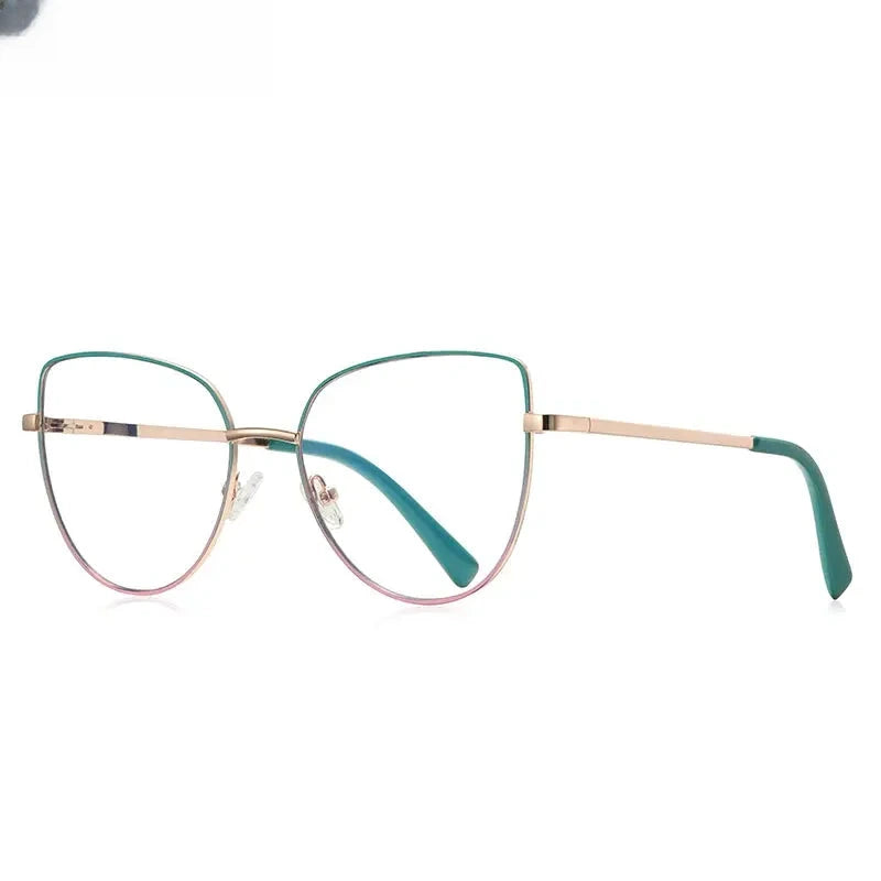 Unisex Cat Eye Full Rim Titanium Reading Glasses 3081 — view 11 | Rx Spectacle