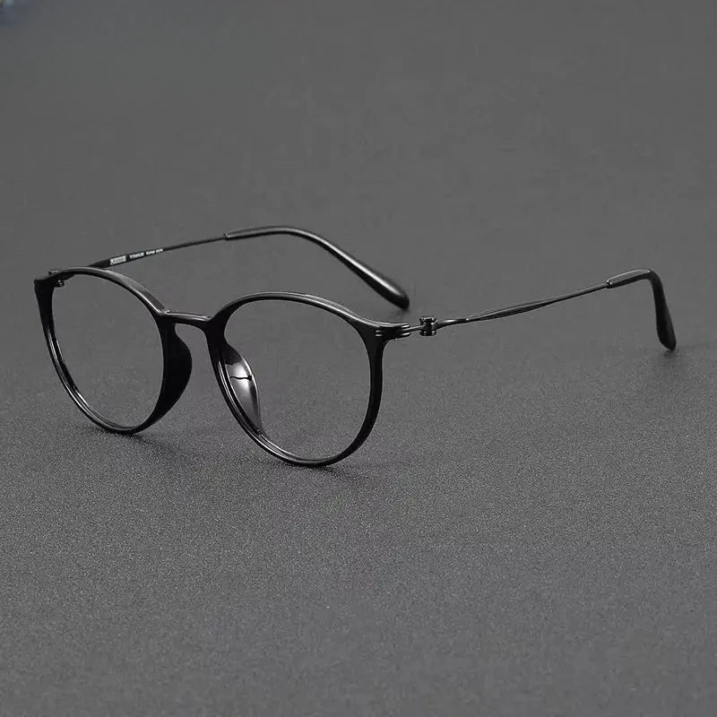 Women's Round Full Rim Titanium Prescription Glasses 98664 — view 1 | Rx Spectacle