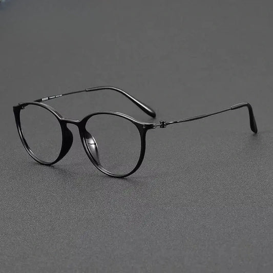 Women's Round Full Rim Titanium Prescription Glasses 98664 — view 1 | Rx Spectacle
