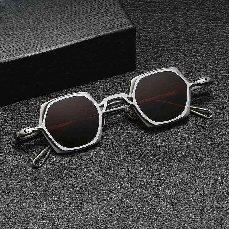 Unisex Polygon Full Rim Titanium Clip-On Prescription Glasses 1511 — view 1 | Rx Spectacle