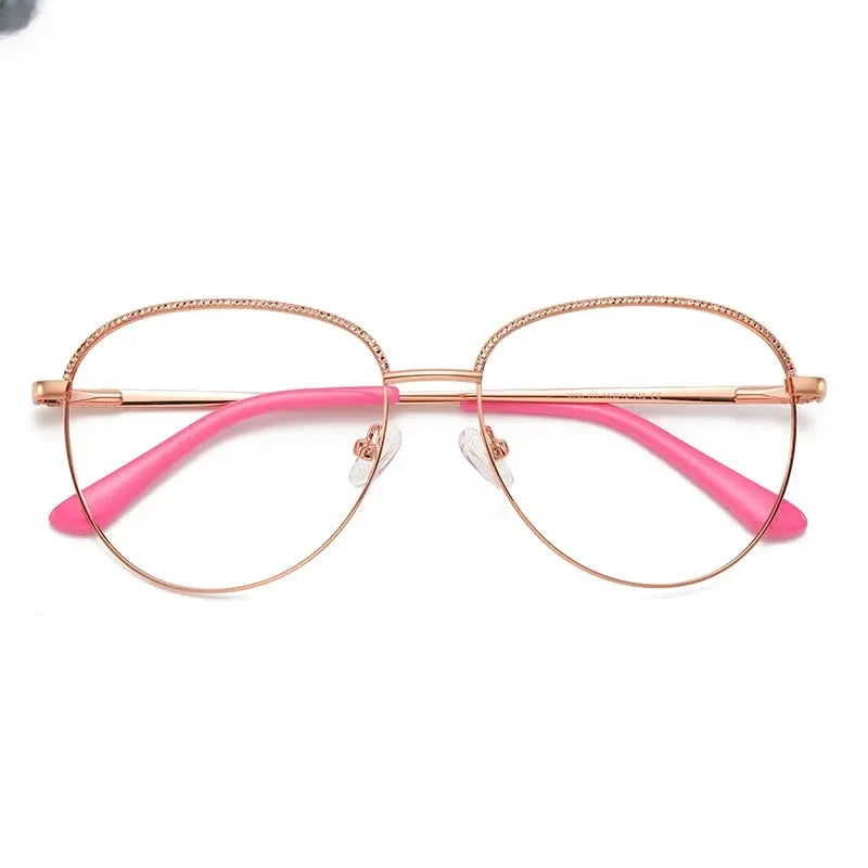 Women's Square Full Rim Alloy Reading Glasses 3036 — view 10 | Rx Spectacle