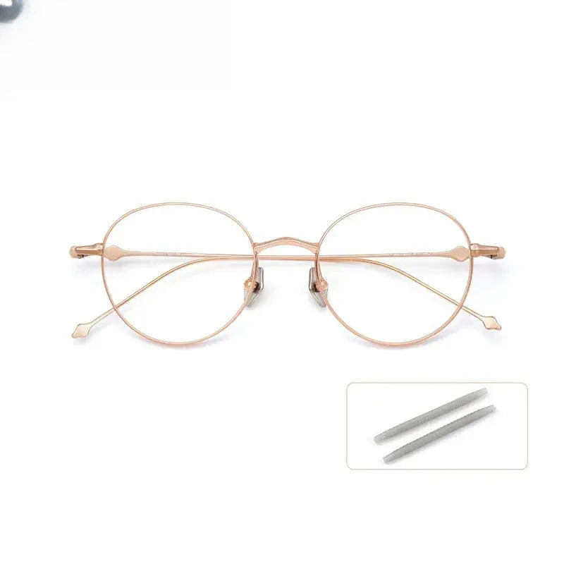 Women's Round Full Rim Titanium Prescription Glasses — view 5 | Rx Spectacle