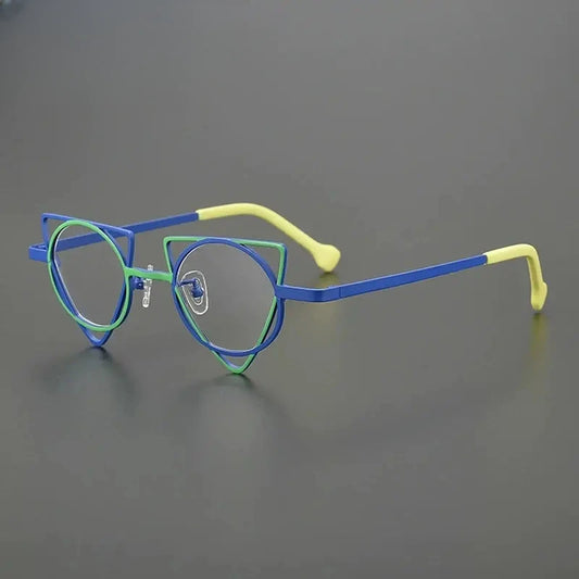 Women's Round Full Rim Titanium Prescription Glasses Gxyj85859 — view 1 | Rx Spectacle