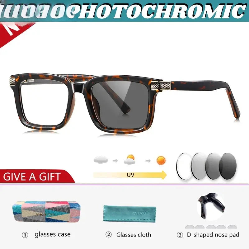 Unisex Square Full Rim Titanium Reading Glasses 67106 — view 4 | Rx Spectacle
