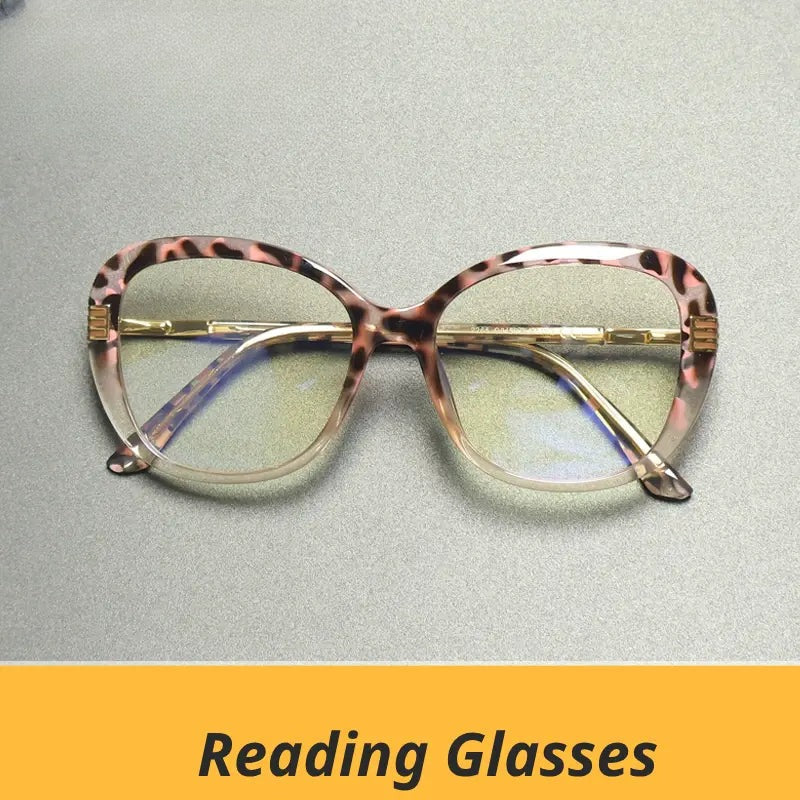 Women's Oval Full Rim Titanium Reading Glasses Gxyj2265 — view 1 | Rx Spectacle