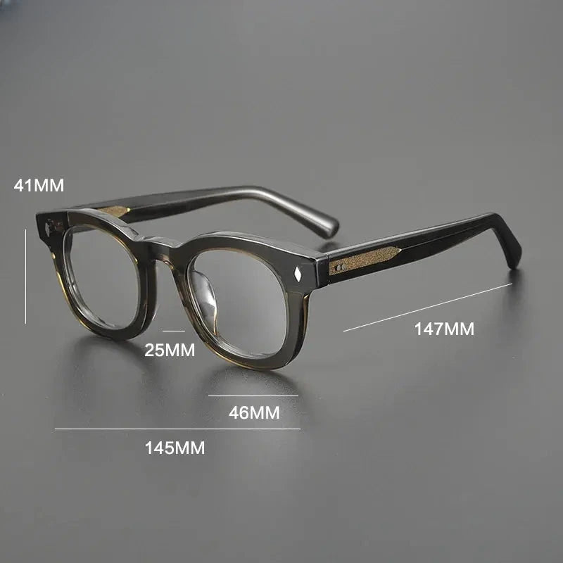 Unisex Square Full Rim Acetate Prescription Glasses Gxyj1537 — view 2 | Rx Spectacle