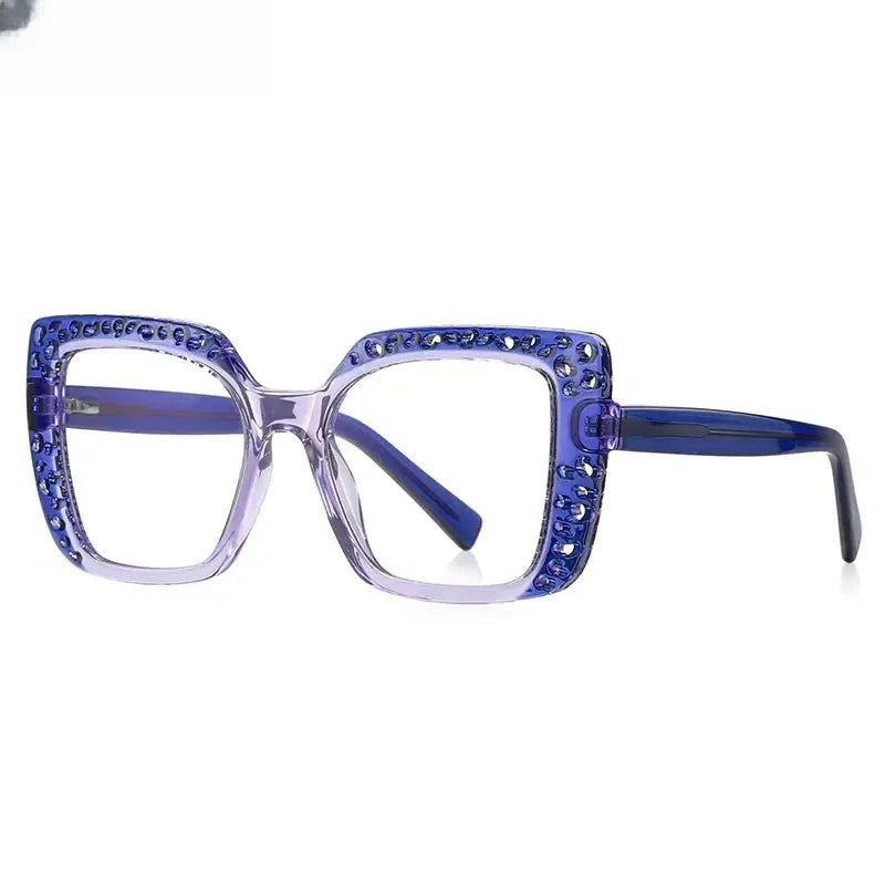Women's Square Full Rim Titanium Reading Glasses 2188 — view 11 | Rx Spectacle