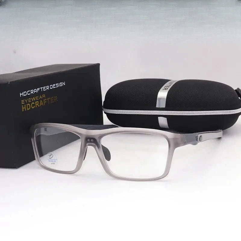 Unisex Square Full Rim Acetate Sports Glasses 812821 — view 1 | Rx Spectacle