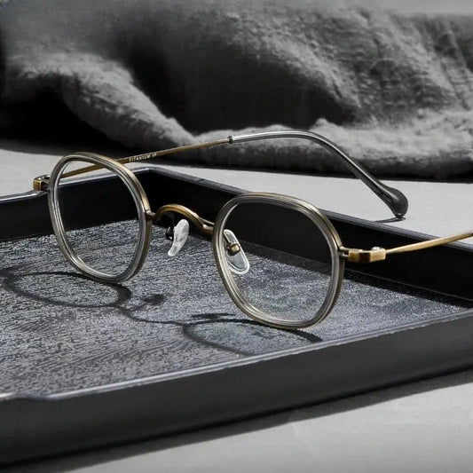 Women's Oval Full Rim Titanium Prescription Glasses 396922 — view 1 | Rx Spectacle