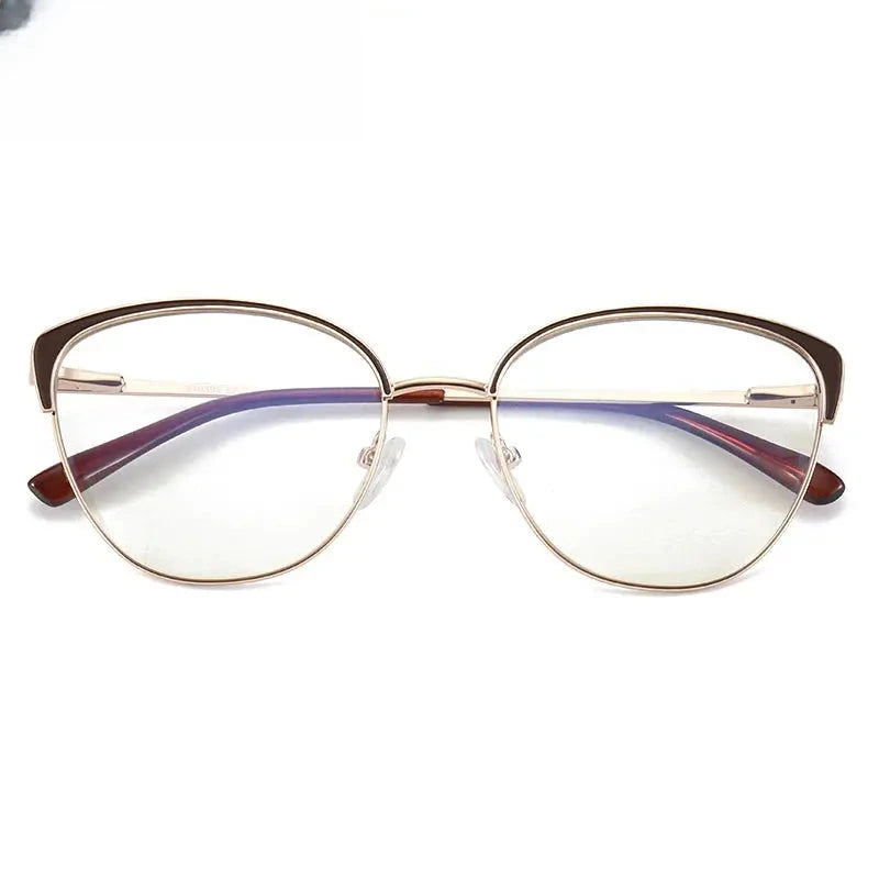 Women's Cat Eye Full Rim Alloy Prescription Glasses 310393 — view 3 | Rx Spectacle