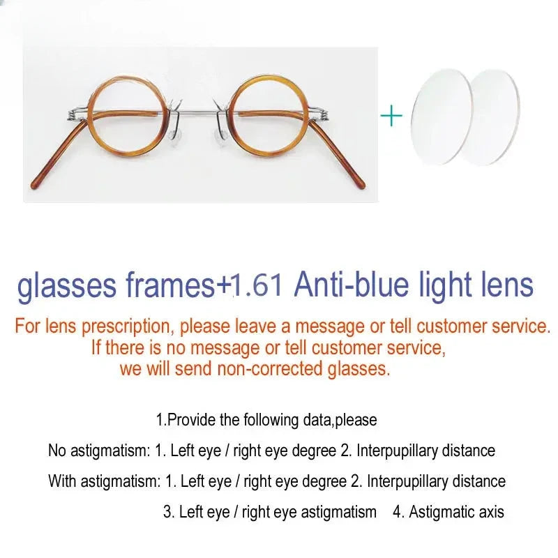 Unisex Round Full Rim Acetate Prescription Glasses 14532 — view 3 | Rx Spectacle