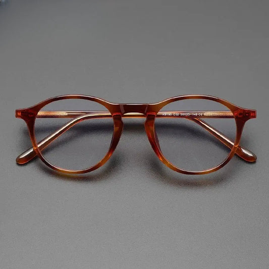 Unisex Round Full Rim Titanium Prescription Glasses 759190 — view 1 | Rx Spectacle