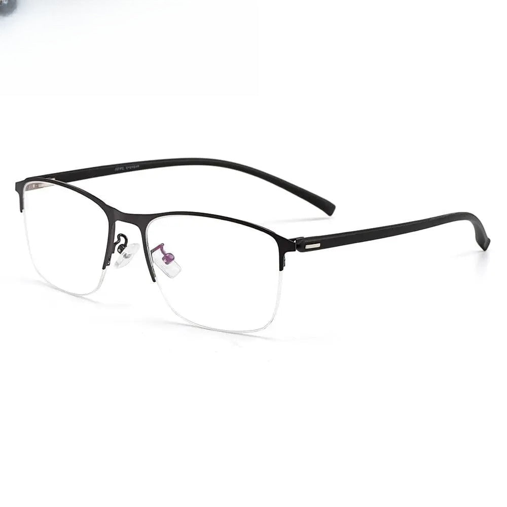Men's Square Semi-Rimless TR90 Prescription Glasses S61005 — view 1 | Rx Spectacle